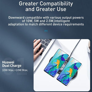 Baseus TZWXJK-B01 Simple 2 in 1 24W Turbo Edition Qi Standard Wireless Charger with 12V Charger, EU Plug - Gadget Station