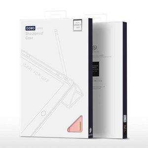 Apple iPad 10.2 DUX DUCIS Domo Series Horizontal Flip Magnetic PU Leather Case Cover with Three-folding Holder & Pen Slot & Sleep - Wake-up Function (Pink) - Gadget Station