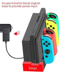iPega PG-9186 Game Controller Charger Charging Dock Stand Station Holder with Indicator for Nintendo Switch Joy-Con - Gadget Station