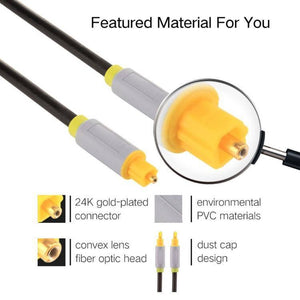 2m OD5.0mm Toslink Male to Male Digital Optical Audio Cable - Gadget Station
