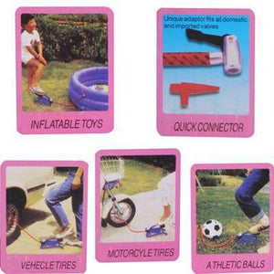 Portable Foot Operated Cylinder Tire Pump Inflator for Basketball Bicycle (Blue) - Gadget Station