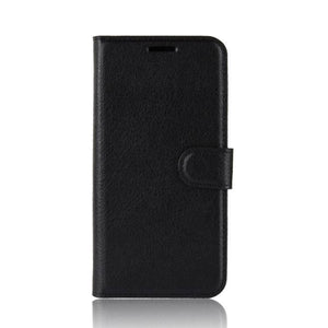 Litchi Texture Horizontal Flip Leather Cover Case Samsung Galaxy A10, with Wallet & Holder & Card Slots (Black) NEW - Gadget Station