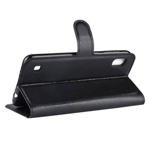 Litchi Texture Horizontal Flip Leather Cover Case Samsung Galaxy A10, with Wallet & Holder & Card Slots (Black) NEW - Gadget Station