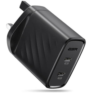 ESR 2PD 36W Plug Travel Wall Charger Adapter Fast Charger for iPhone and Samsung - Tpye - C (UK Plug) - Gadget Station