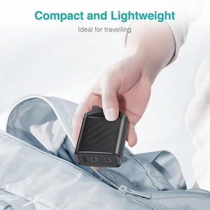 ESR 2PD 36W Plug Travel Wall Charger Adapter Fast Charger for iPhone and Samsung - Tpye - C (UK Plug) - Gadget Station