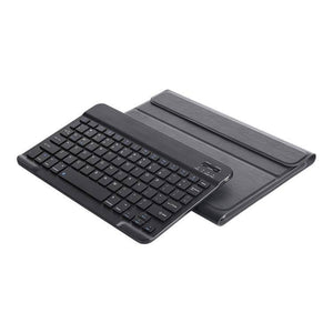 Samsung Galaxy Tab S5e T720 - T725 Detachable Plastic Bluetooth Keyboard Leather Case Cover with Holder (Black) - Gadget Station