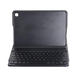 Samsung Galaxy Tab S5e T720 - T725 Detachable Plastic Bluetooth Keyboard Leather Case Cover with Holder (Black) - Gadget Station