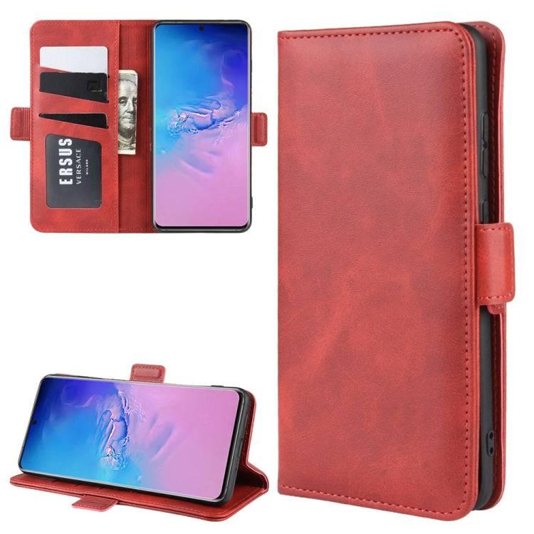 Galaxy S20 Ultra Dual-side Magnetic Buckle Horizontal Flip Leather Case with Holder & Card Slots & Wallet(Red)