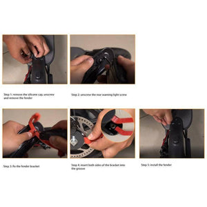 Xiaomi M365 Pro Scooter Rear Mudguard Bracket (Red) - Gadget Station