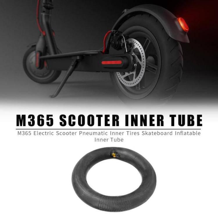2 PCS Xiaomi Mijia M365 Electric Scooter 8.5 inch Rubber Padded Tire Inner Tube with Valve Cover (Black) - Gadget Station