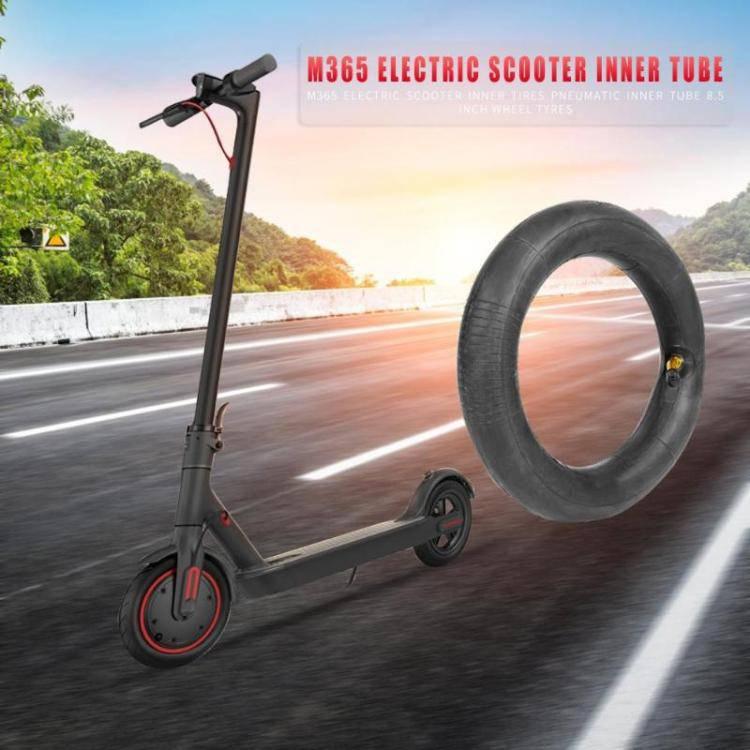 2 PCS Xiaomi Mijia M365 Electric Scooter 8.5 inch Rubber Padded Tire Inner Tube with Valve Cover (Black) - Gadget Station