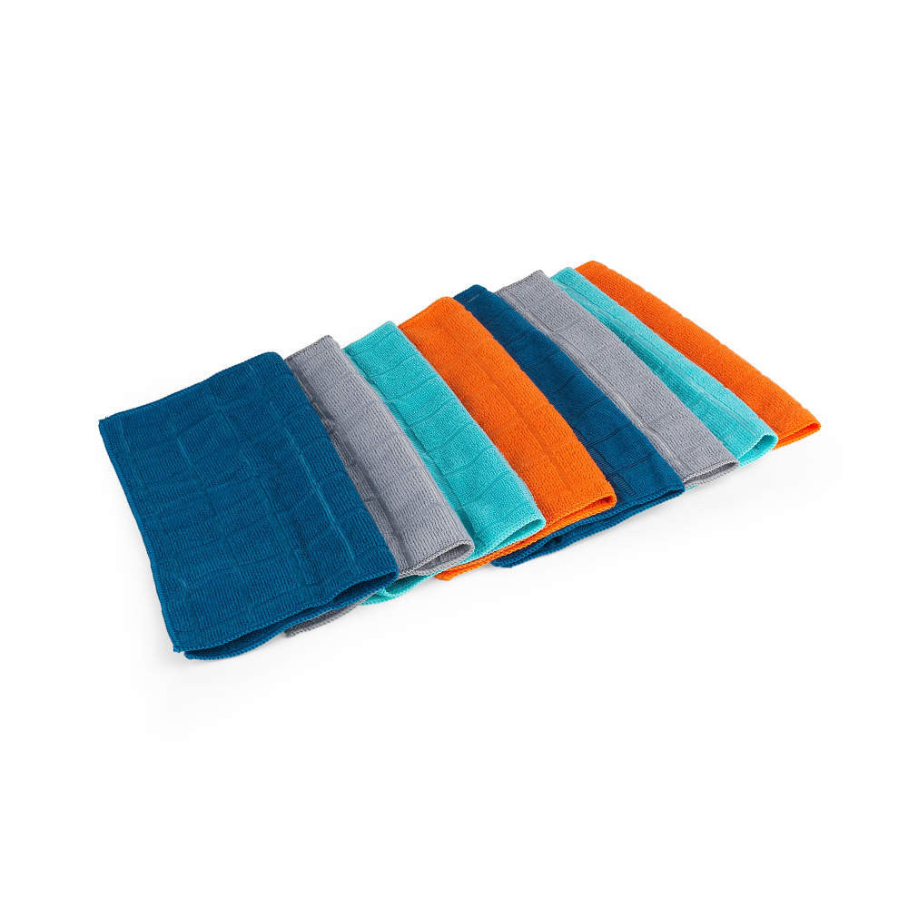 Beldray Microfibre Cleaning Cloths - Pack of 8 Multifunctional Dusting Cloths, Washable and Reusable, Non-Abrasive, Chemical-Free Cleaning, Super Absorbent, Assorted Colours