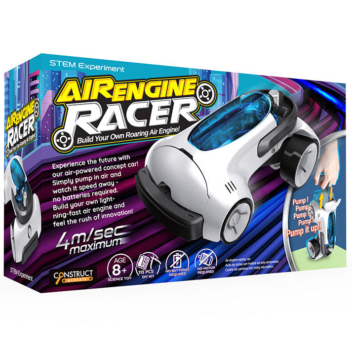 Construct & Create Air Engine Racer Kit Thrilling STEM Adventure for Ages 8+