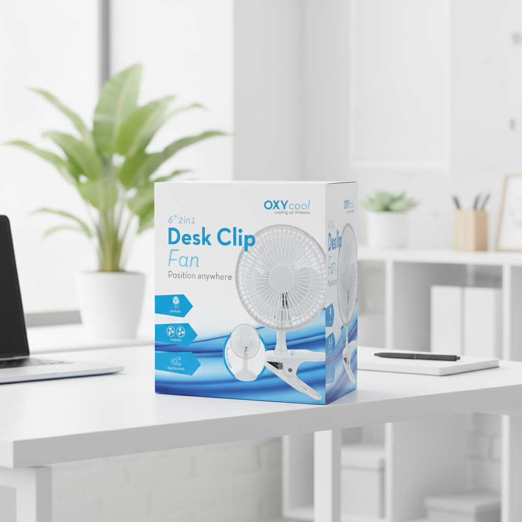 6" 2 in 1 Desk / Clip Fan