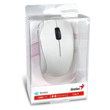 Genius NX-7000 Wireless Mouse, 2.4 GHz with USB Pico Receiver, Adjustable DPI levels up to 1200 DPI, 3 Button with Scroll Wheel, Ambidextrous Design, White