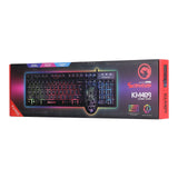 Marvo Scorpion KM409 Gaming Keyboard and Mouse Bundle, 7 Colour LED Backlit, USB 2.0, Compact Design, with Multi-Media and Anti-ghosting Keys, Optical Sensor Mouse with Adjustable 800-2400 dpi