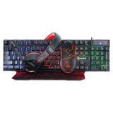 Marvo Scorpion 4-in-1 Gaming Bundle, Keyboard, Headset, Mouse and Mouse Pad, Wired USB 2.0, 7 Colour Backlit, Multimedia, Anti-ghosting Keys, 3200 dpi mouse with Noise Isolating Headset