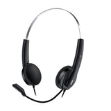 Genius Ultra Lightweight Headset with Mic, USB Connection, Plug and Play, Adjustable Headband and microphone with In-line Volume Control, Black