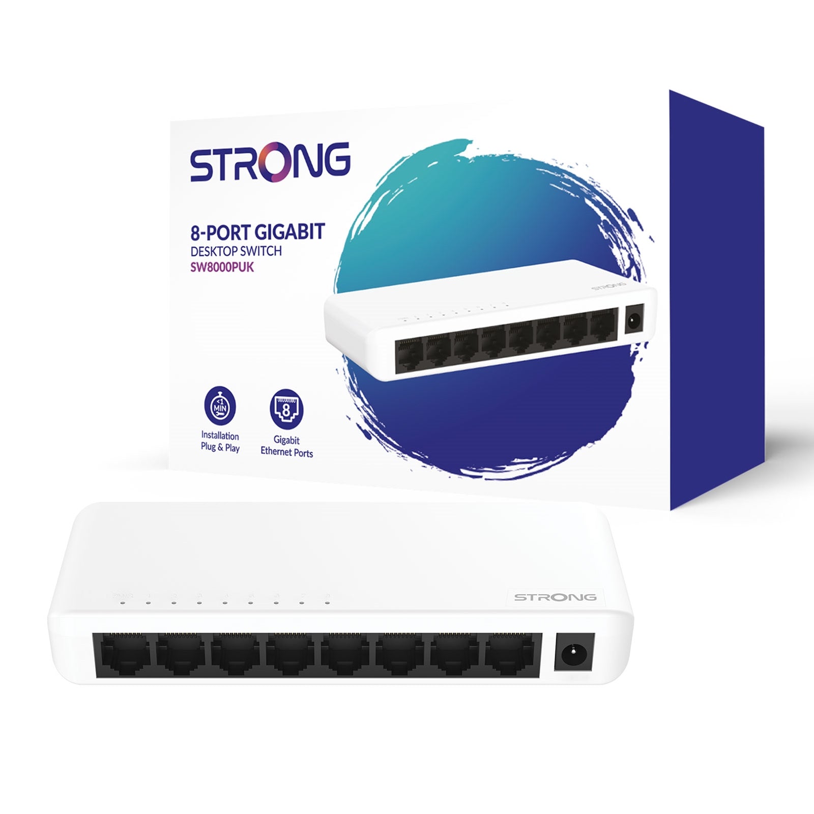 Strong 8 Port Gigabit Switch (Plastic)