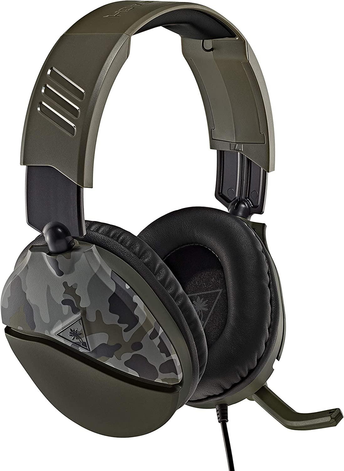 Turtle Beach RECON 70 Gaming Headset, Camo Green for PlayStation PS4 PS5, Xbox and Nintendo Switch