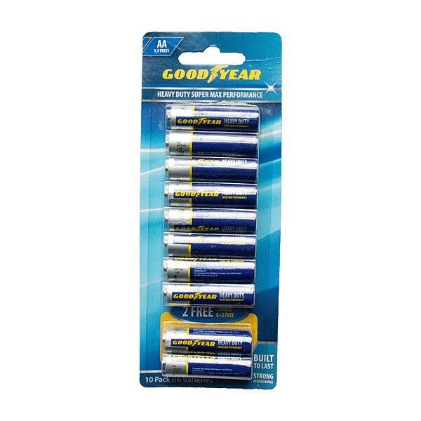 Goodyear AA Heavy Duty Batteries - 10 Pack