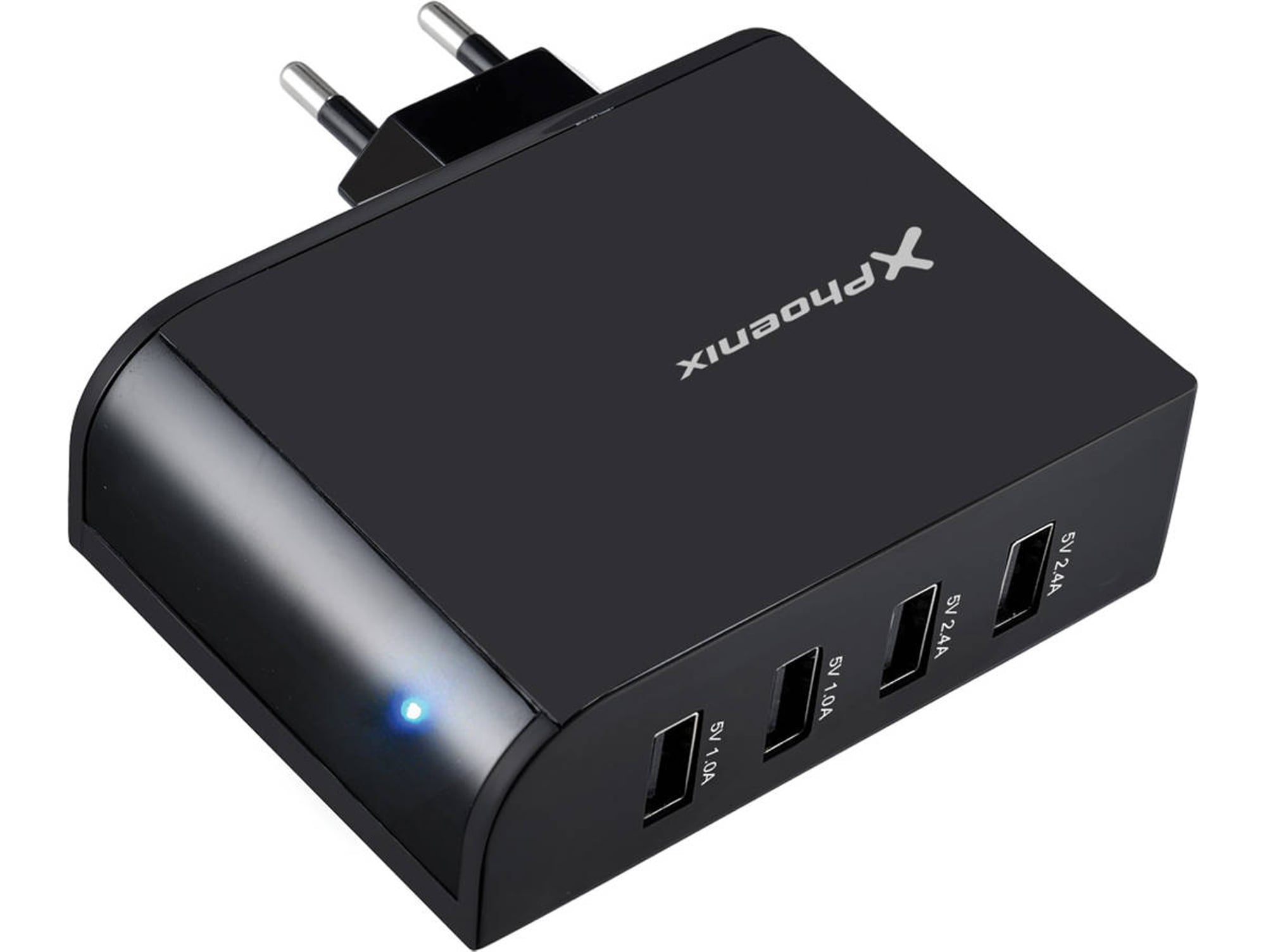 Phoenix Multi-USB 4-Port Wall Charger 5.1V 2.1A - Black