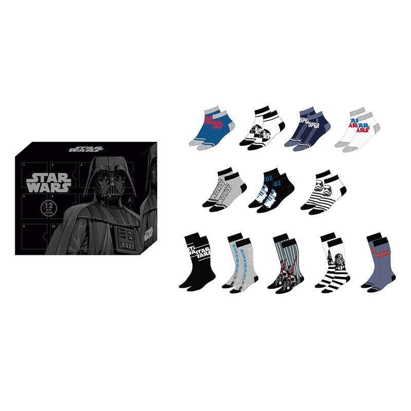 Star Wars Advent Calendar Socks/ Gift Box sz. 41/46