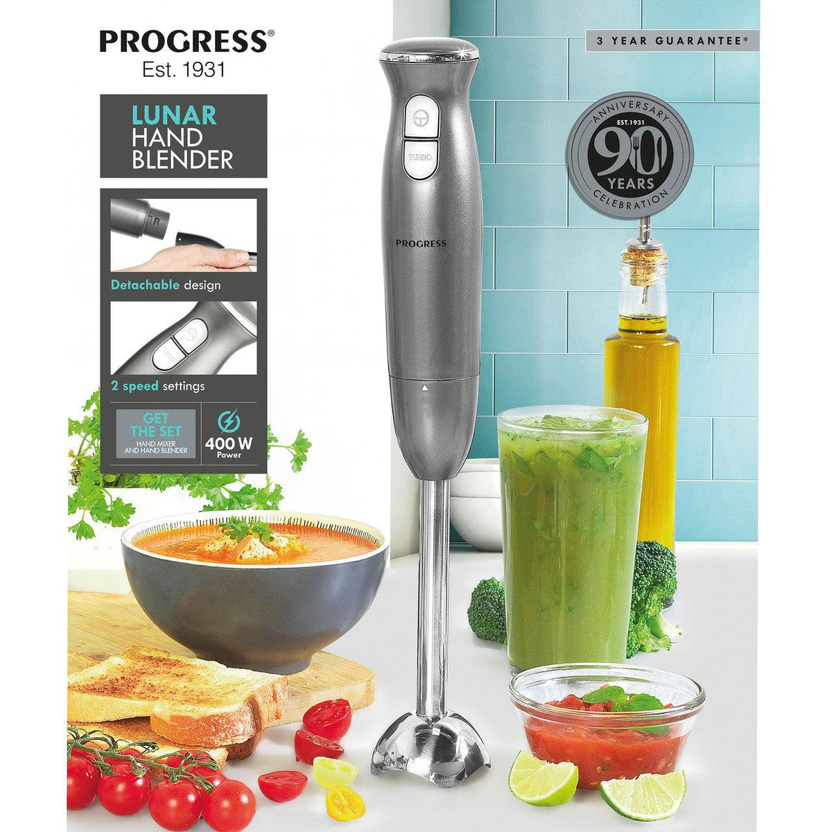 Progress Lunar Hand Blender, Chrome