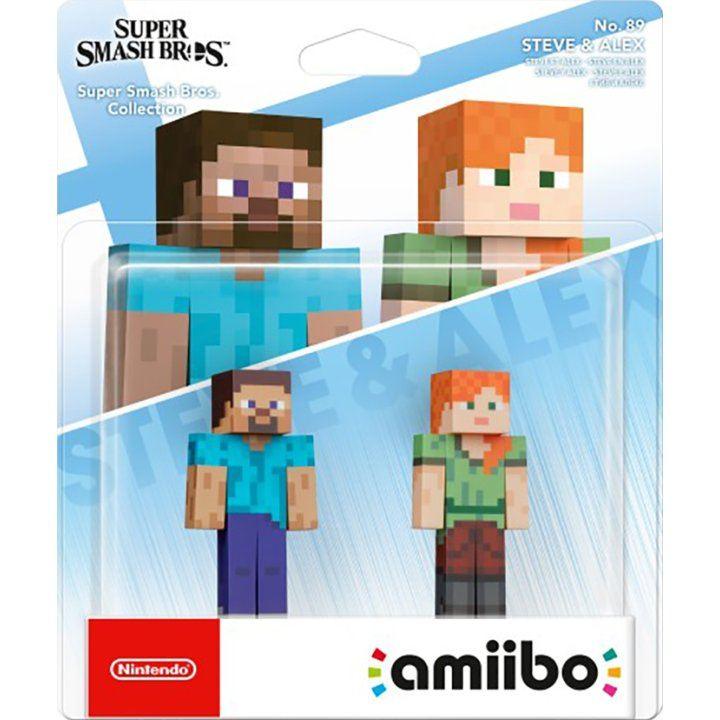 Amiibo Super Smash Bros. Series Figure (Minecraft Steve and Alex)