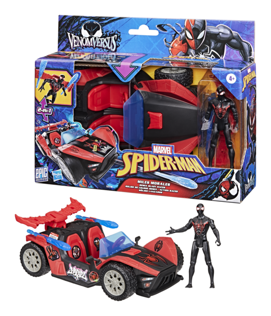 Spider-Man 4-Inch Epic Vehicle – Action Figure with Web Vehicle for Superhero Roleplay Adventures
