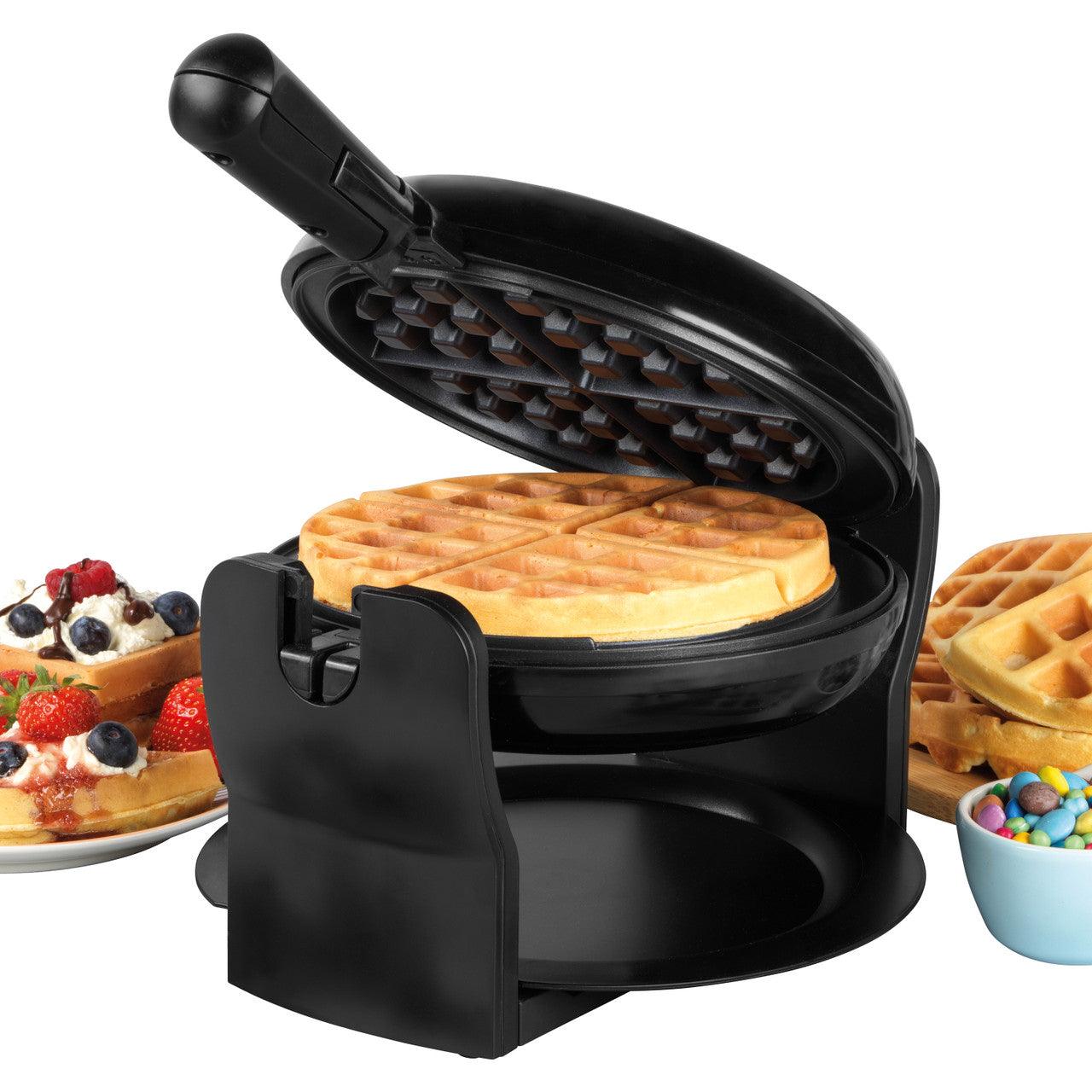 Progress® Rotary Electric Non- Stick Belgian Waffle Maker | Black