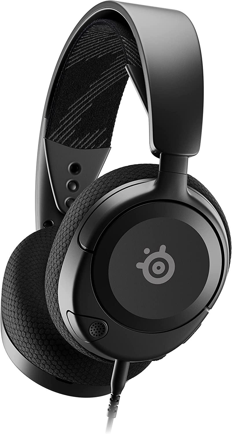 SteelSeries Arctis Nova 1 - Multi-System Gaming Headset - Hi-Fi Drivers - 360° Spatial Audio - AirWeave Memory Foam Ear Cushions - Ultra Lightweight - PC, PS5, PS4, Switch, Xbox - Black