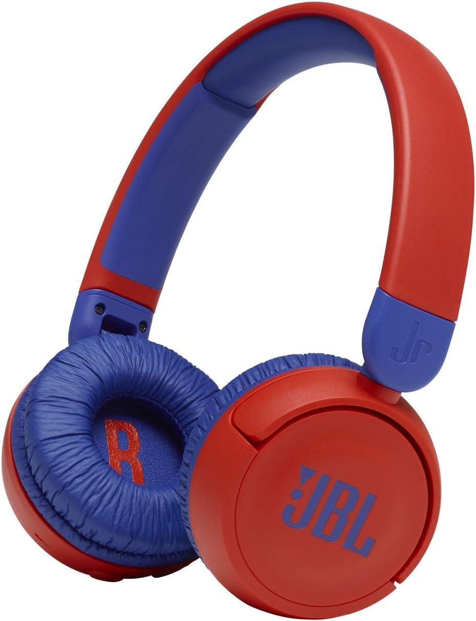 JBL JR 310BT - Children's over-ear headphones with Bluetooth and built-in microphone, in red