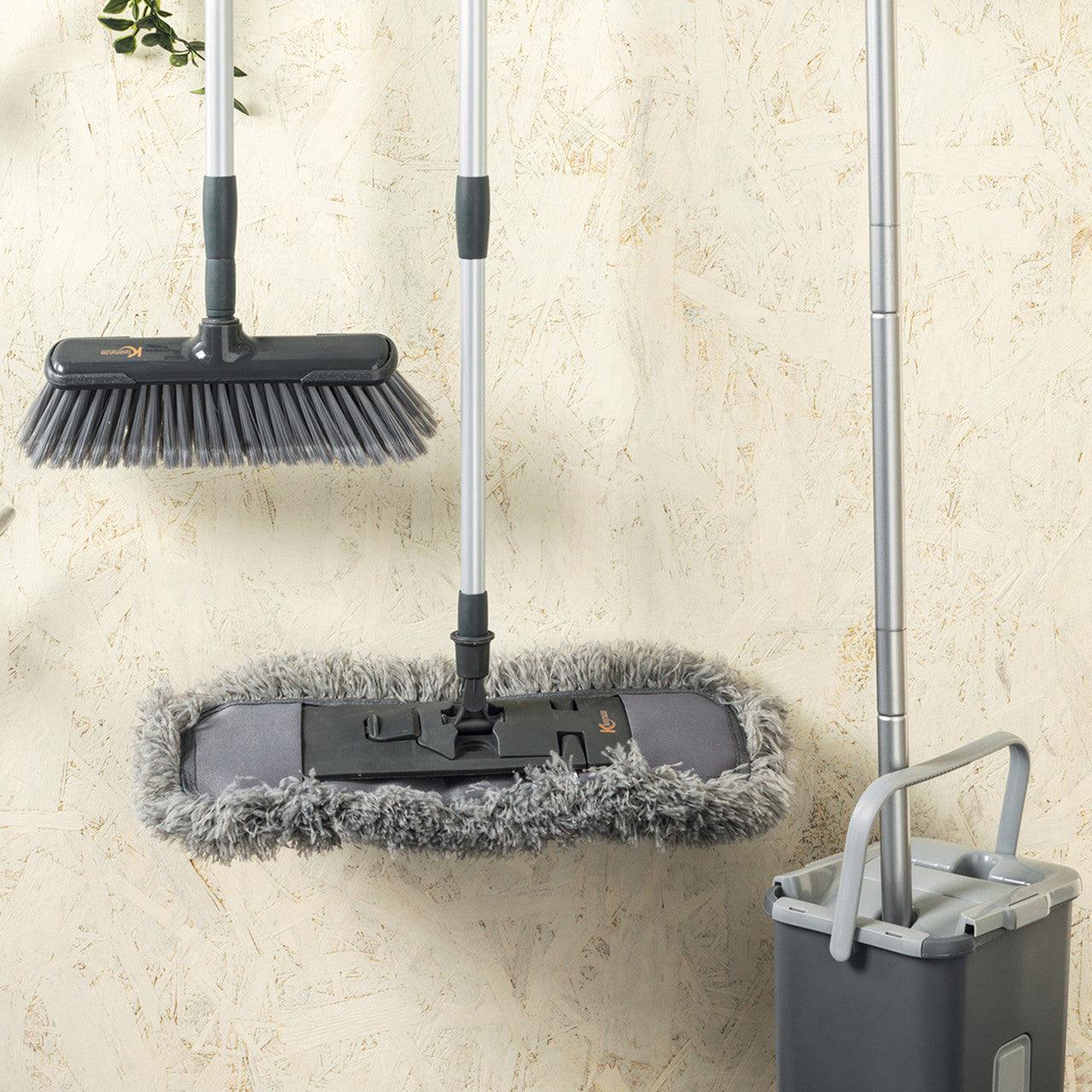 Kleeneze 2 in 1 Flat-Head Mop, Extra Fluffy Microfibre Pad