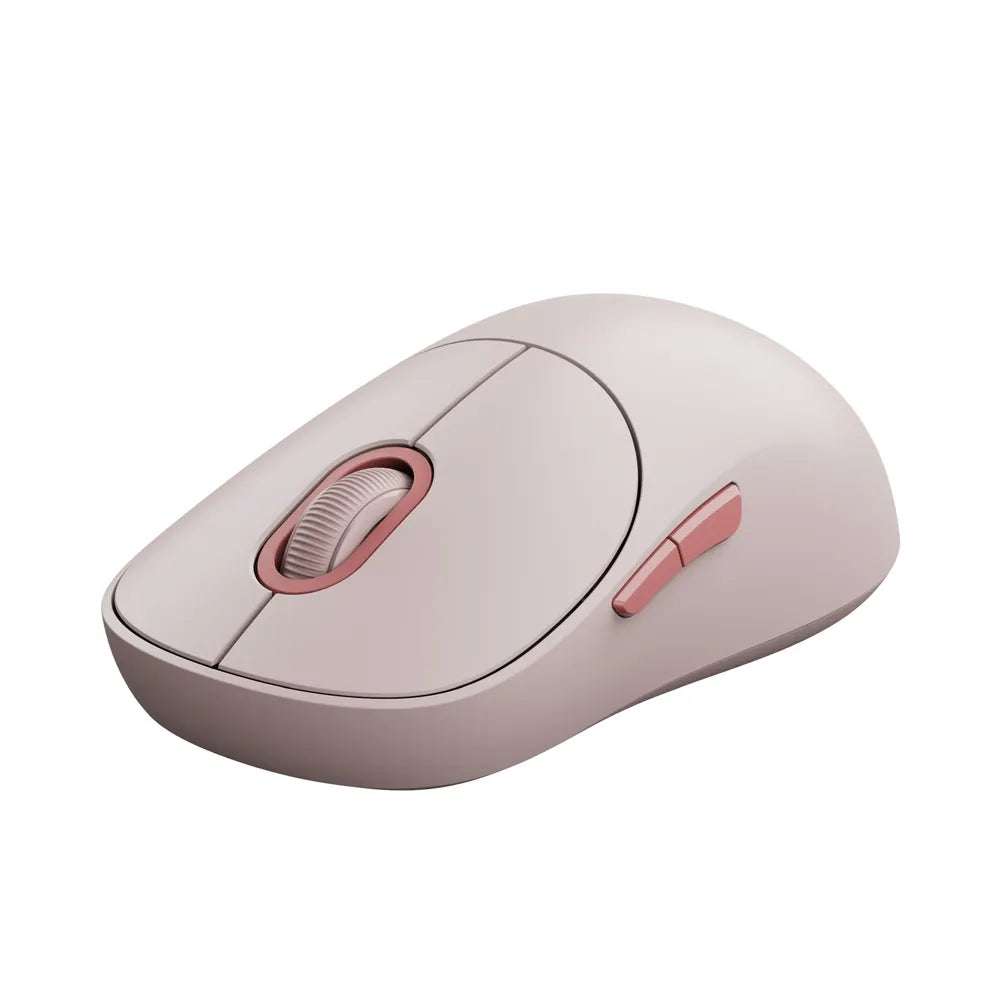 Xiaomi Wireless Mouse 3 Pink, Stylish, colourful, quiet and perfect for the office. Dual 2.4GHz and Bluetooth modes, comfortable grip and silent clicking