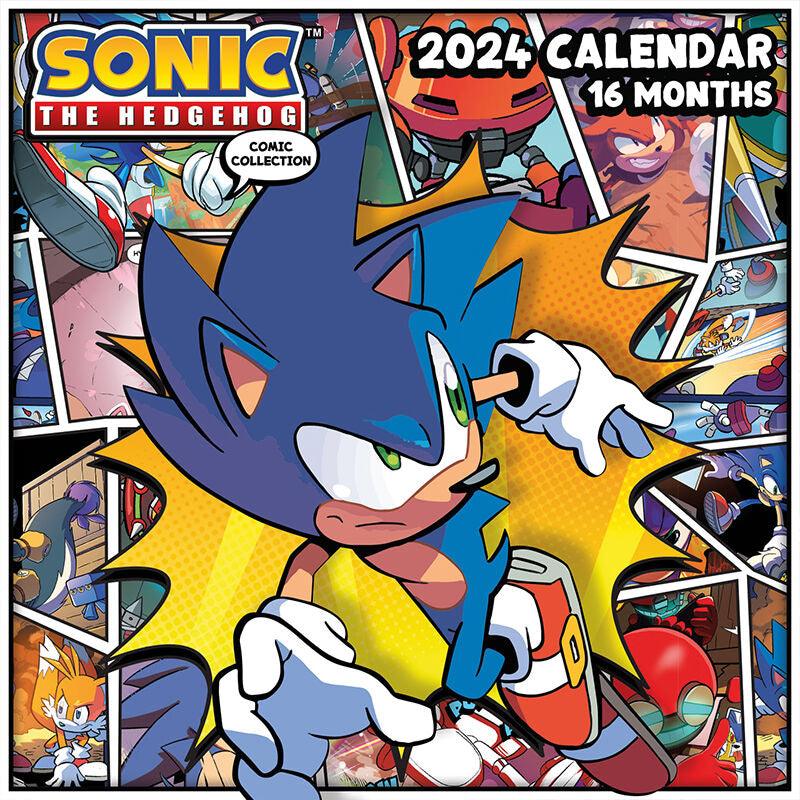 Wall calendar 2024 Sonic the Hedgehog comic book version 30 x 30 cm