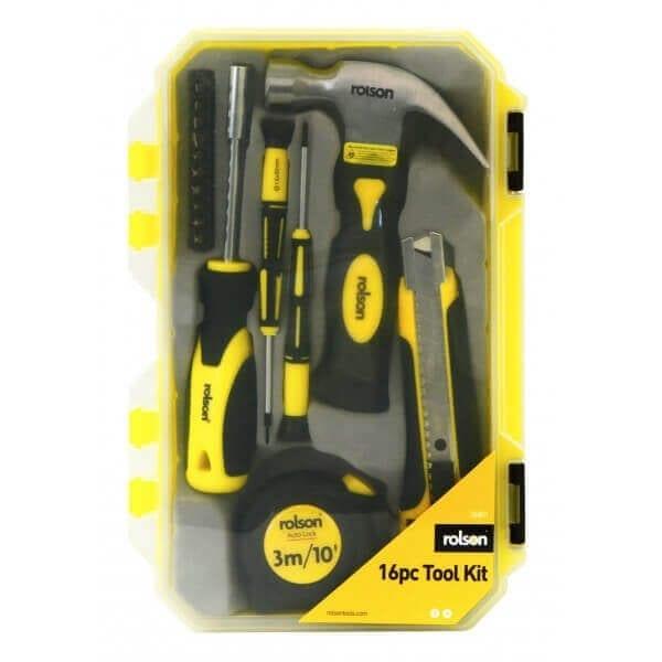 Rolson 16 Pieces Home Tool Set