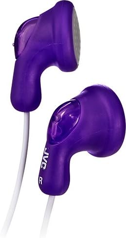 JVC Gumy In-Ear Earphones - Purple, Optimal Comfort with Soft Rubber Body - Powerful Reproduction