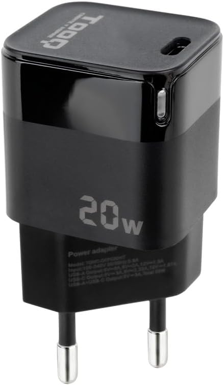 Tooq 20W USB-C PD Wall Charger - Black