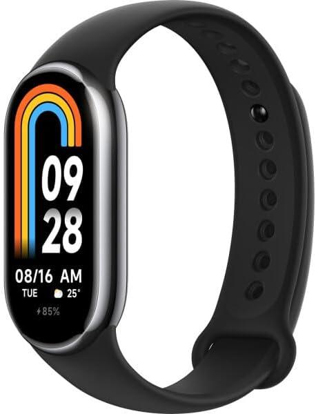 Xiaomi Mi Smart Band 8 Health & Fitness Tracker with 60Hz Refresh Rate 1.62" AMOLED Display, 16-Day Battery Life, 150+ Sports Modes, Blood Oxygen, Heart Rate,Sleep & Stress Monitoring