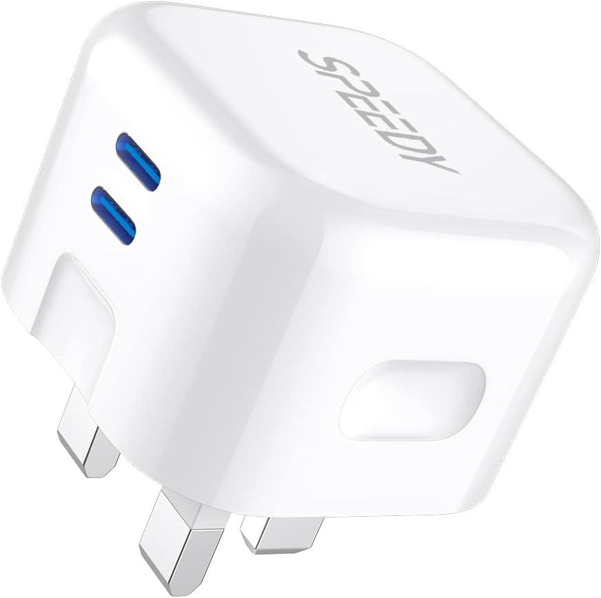 USB C Charger Plug, 20W Dual Port PD Adapter Charger, Wall Travel Fast Charging Power Adapter