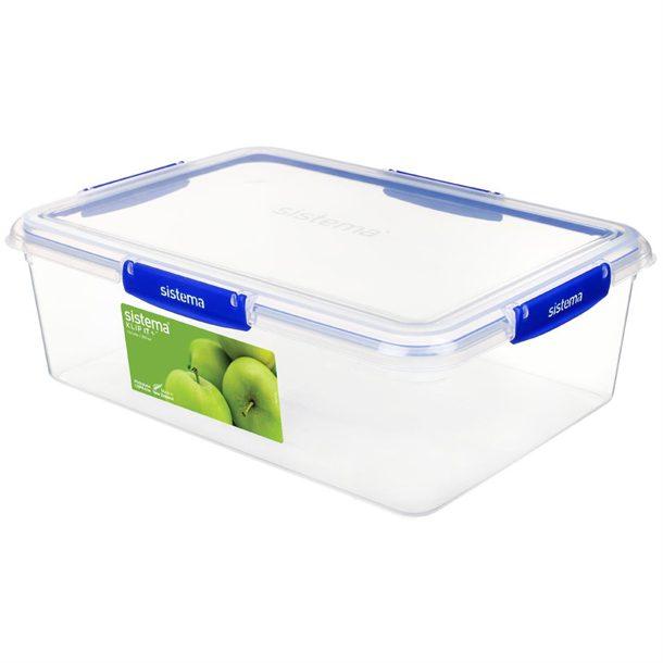 Sistema Klip It Rectangular Food Storage Box Clear 7.5 Litre