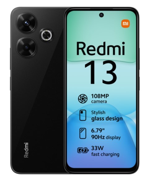 Xiaomi Redmi 13 Black – 256GB Storage, 8GB RAM: Capture Every Moment with 108MP Camera and 90Hz Display