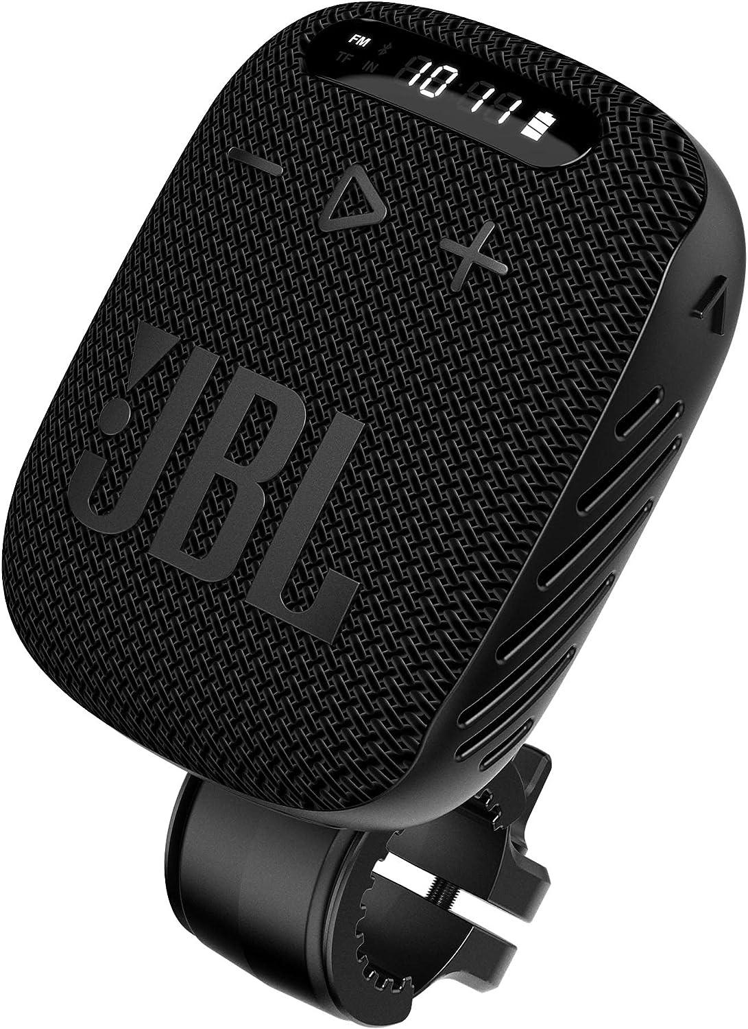 JBL Wind 3 FM Bluetooth Handlebar Speaker, Black