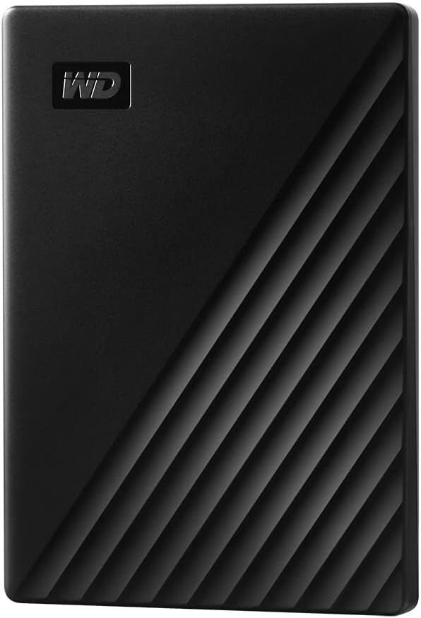 Western Digital WD 5TB My Passport portable external storage, external hard drive, USB 3.0, portable HDD with software for device management, backup and password protection, works with PC, Xbox & Playstation, Black
