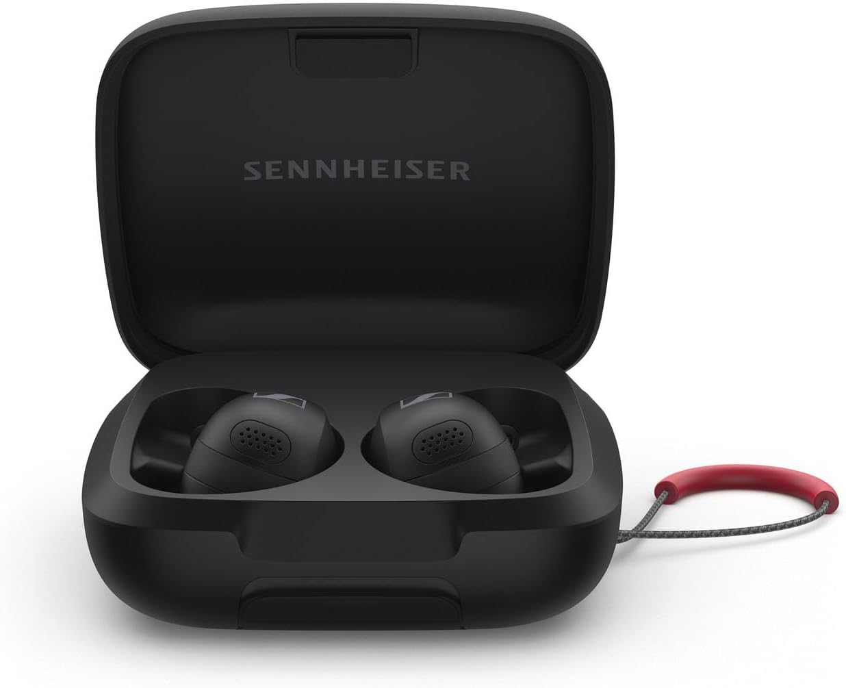Sennheiser MOMENTUM Sport Earbuds with Fitness Tracker for Heart Rate and Body Temperature - Crystal-Clear Sound with Adaptive ANC, Secure Fit, 24-Hour Battery Life - Black