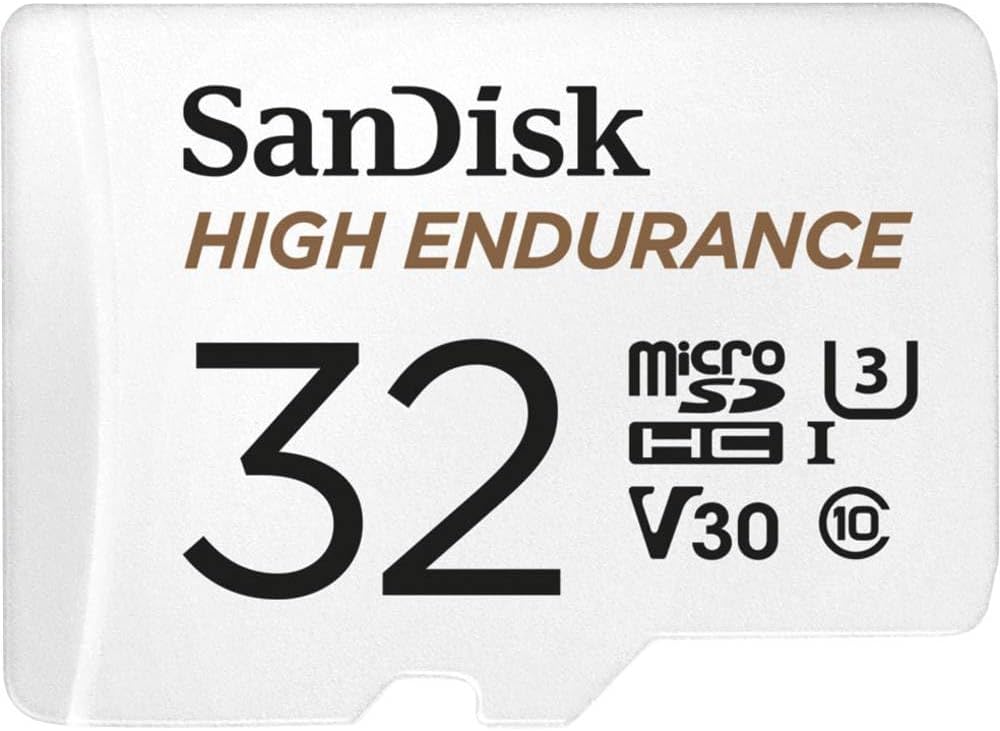 SanDisk 32GB High Endurance Video MicroSDHC Card with Adapter for Dash Cam and Home Monitoring Systems - C10, U3, V30, 4K UHD, Micro SD Card