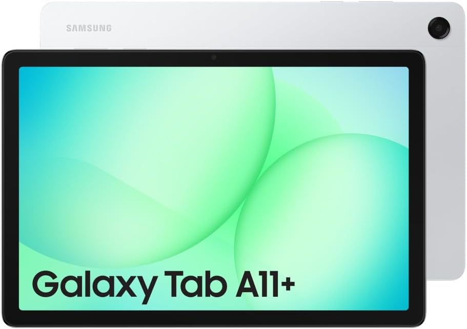 Samsung Galaxy Tab A11+ Silver 128GB - Android Tablet, AI Features, Sleek and Modern Design, 11 Inch 90Hz Display, 128GB Storage, 6GB Memory, With Dolby Quad Speakers