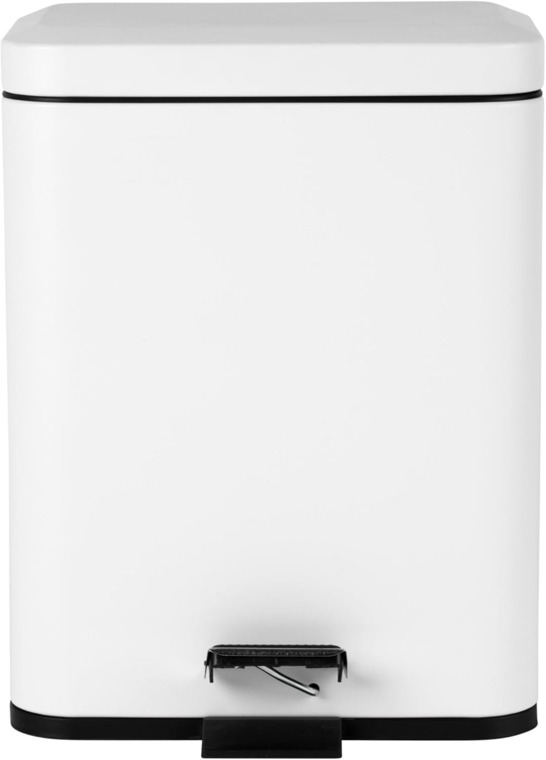 Beldray Double Compartment Bin – 5 Litre Dual Separation Waste Bin, Rectangular Rubbish Bin, Removable Inner Buckets, Suitable For Bedrooms & Bathrooms, Foot Pedal Function, White