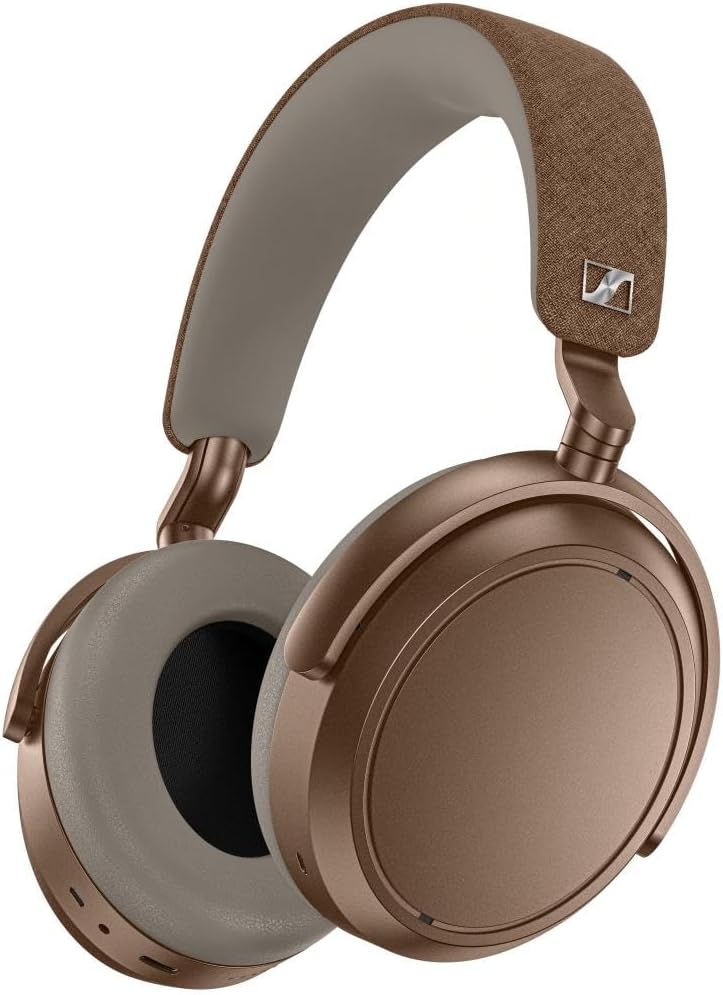 Sennheiser MOMENTUM 4 Wireless Noise Cancelling Headphones - Bluetooth Headset for Crystal-Clear Calls with Adaptive Noise Cancellation, Over-Ear Headphones, Up To 60HR Playtime, Folding Design, Brown
